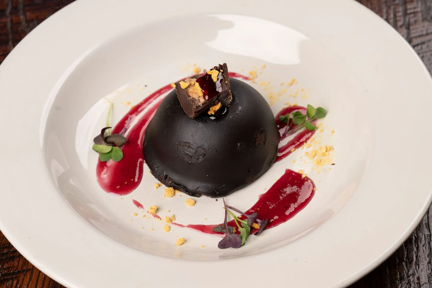Peanut Butter Bomb dessert on a plate
