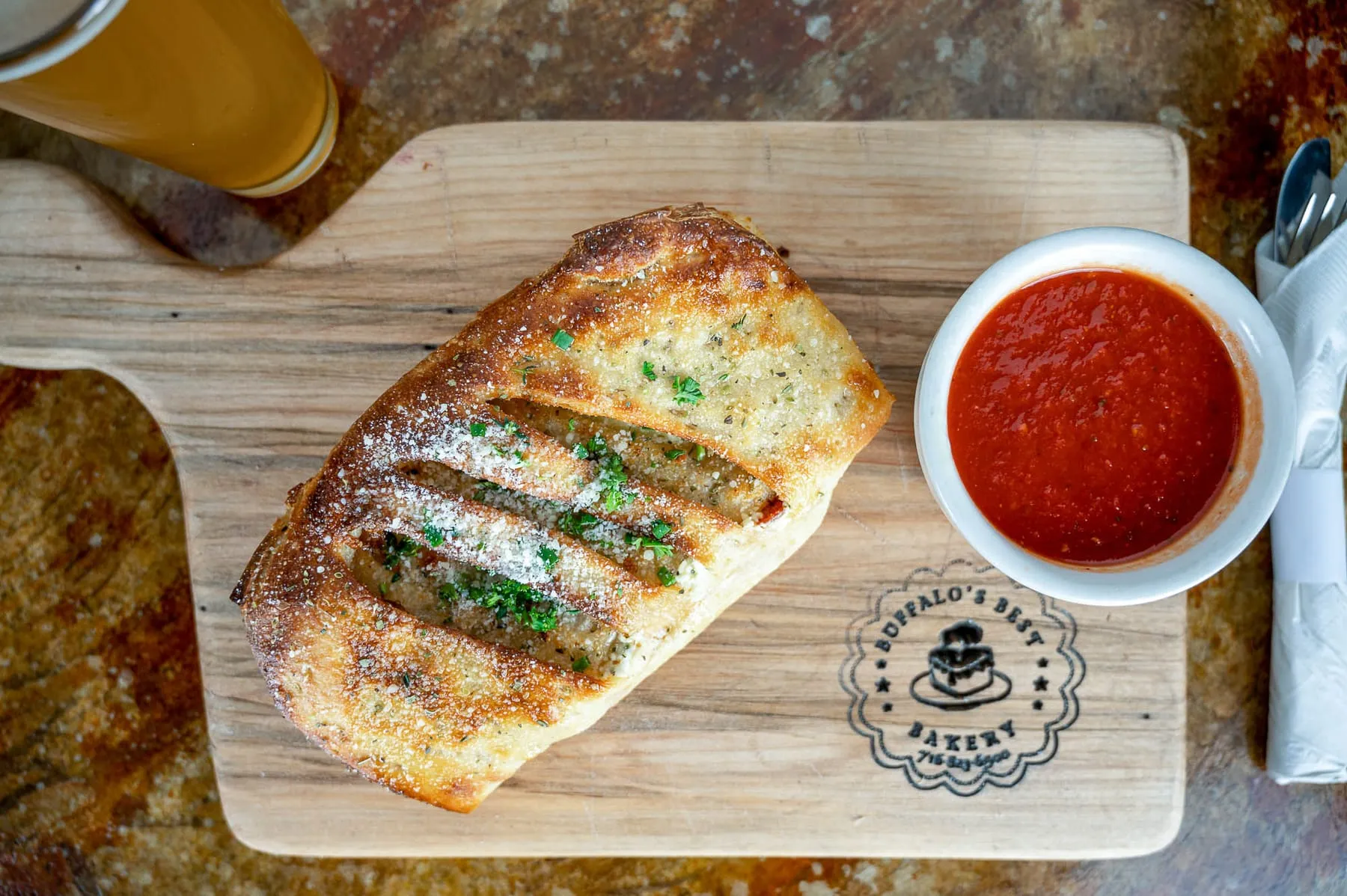 Not Your Average Pizza Log, from above