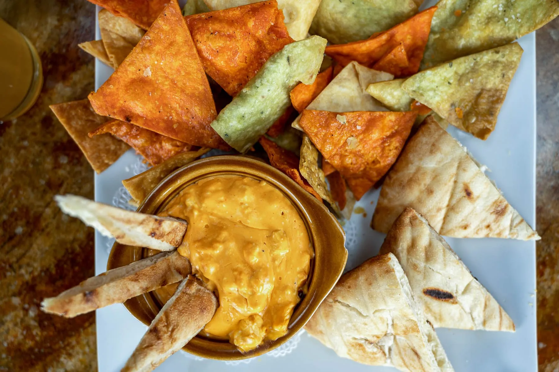 Chicken wing dip, from above