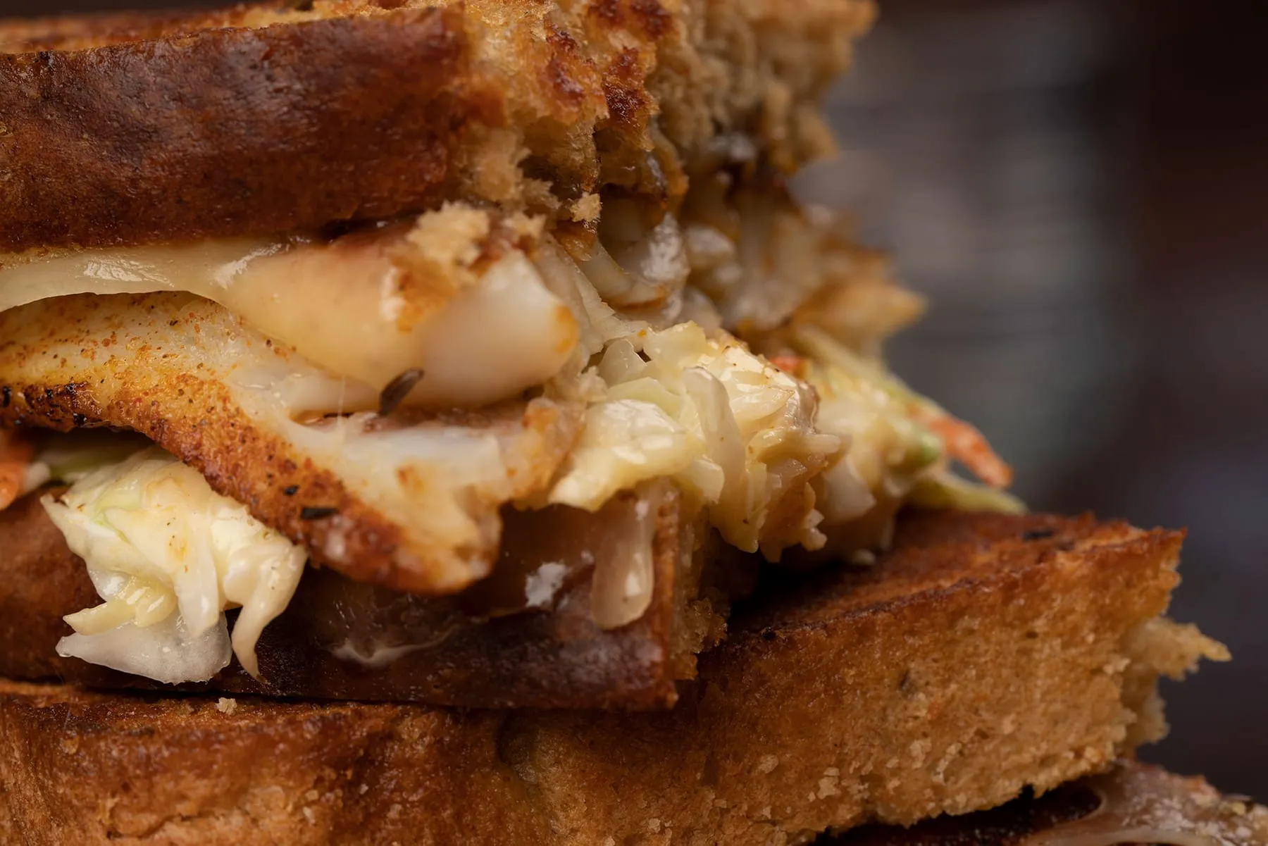 Grouper Reuben, close up